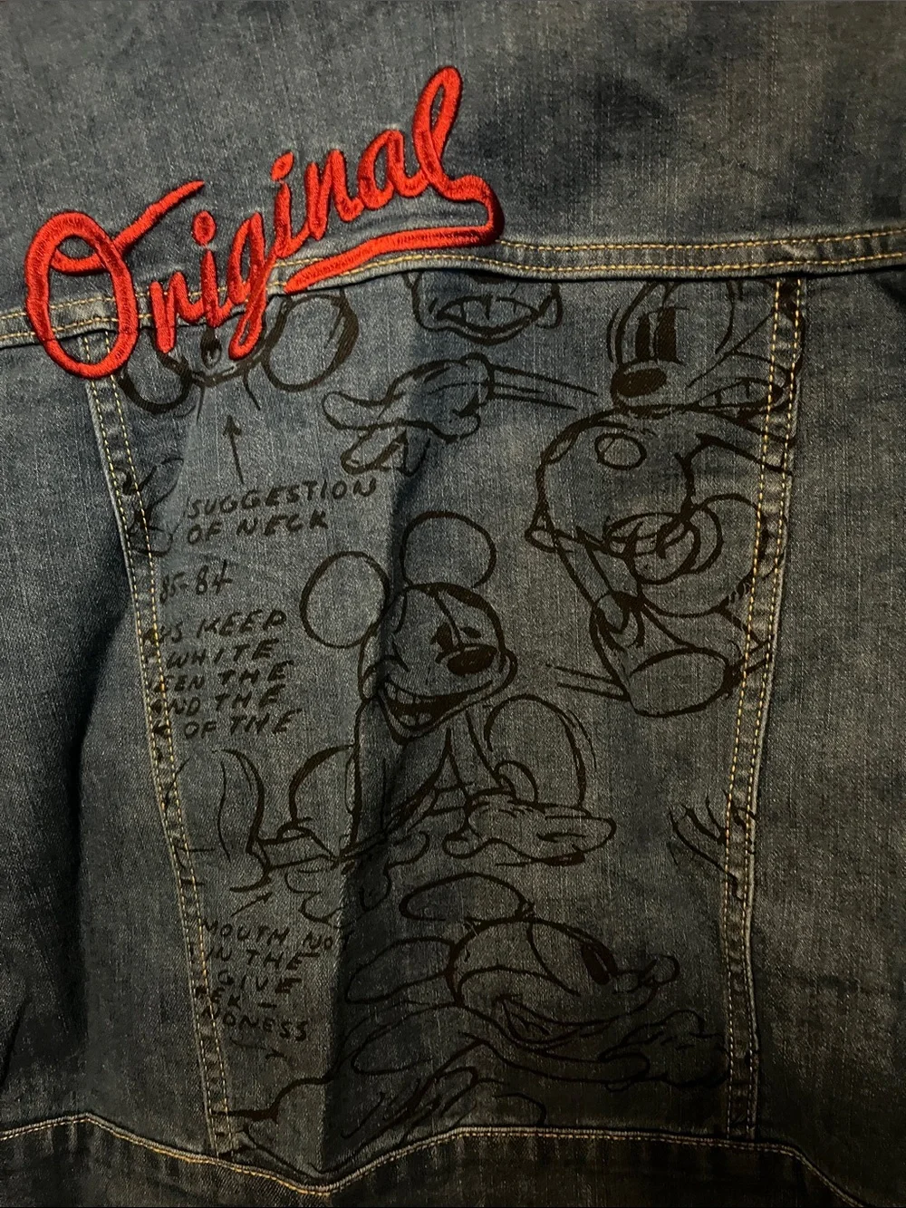 Disney Blue Denim Jacket with Subtle Embroidery